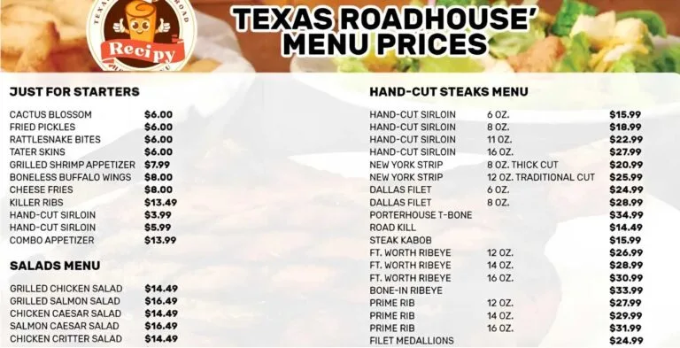 Texas Roadhouse Menu