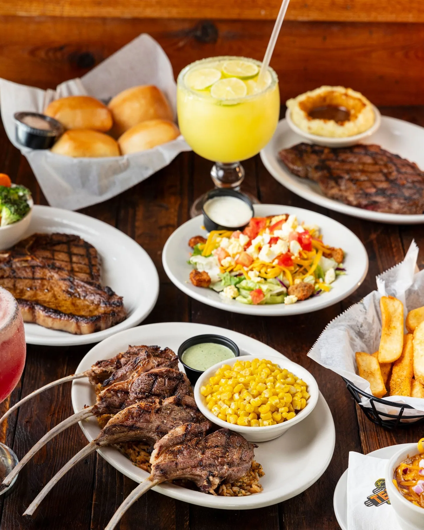 Texas Roadhouse sides and appetizers featuring salads