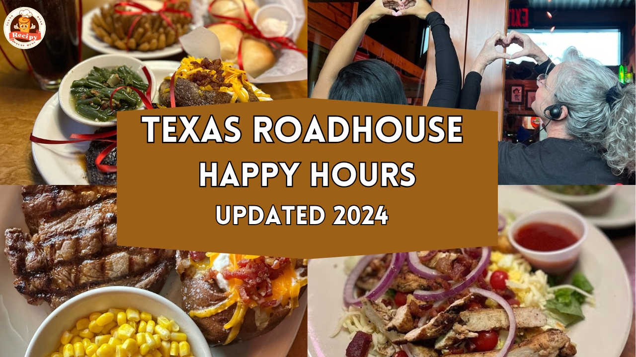 Texas Road House Hours sign showing the restaurant’s opening and closing times.