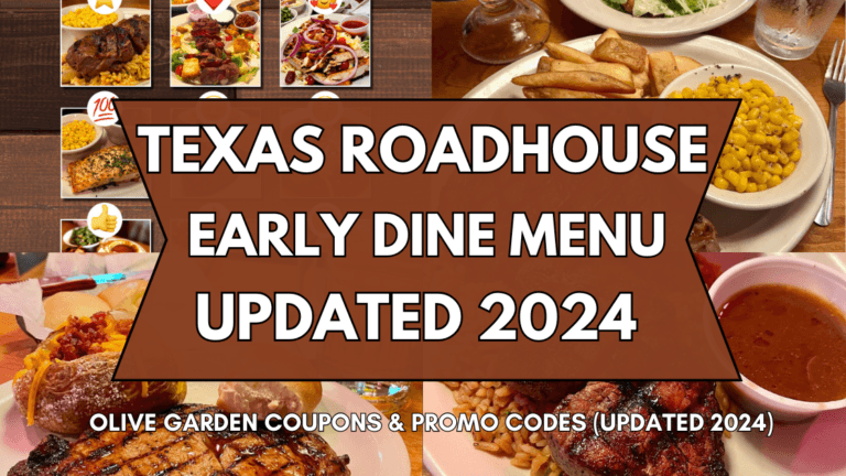 Texas Roadhouse Early Dine Menu Updated 2024