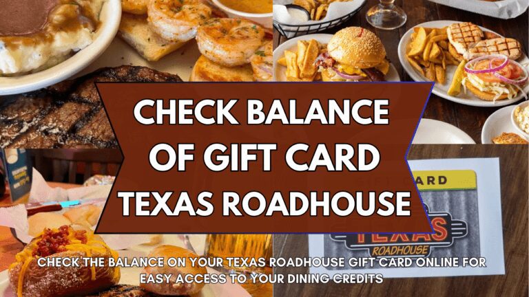 Check the balance on your Texas Roadhouse gift card online for easy access to your dining credits