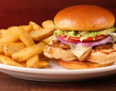 mushroom jack chicken burger