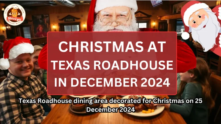 Texas Roadhouse dining area decorated for Christmas on 25 December 2024