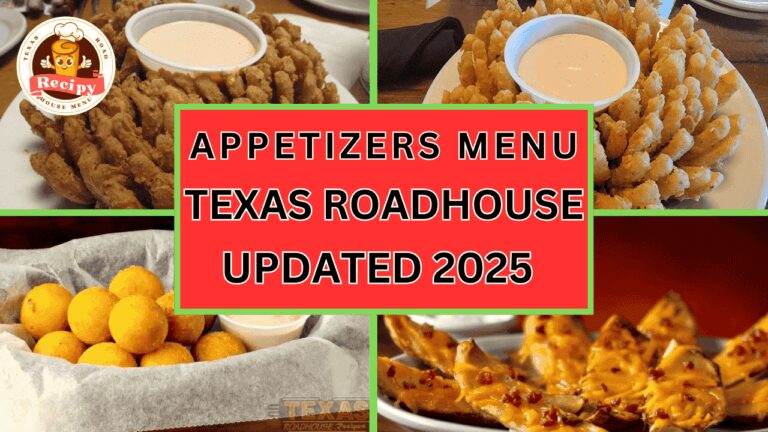 Texas Roadhouse Appetizers Menu 2025 featuring legendary starters