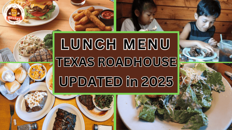 Texas Roadhouse lunch menu 2025 with steaks, burgers, and fresh salads for midday specials.