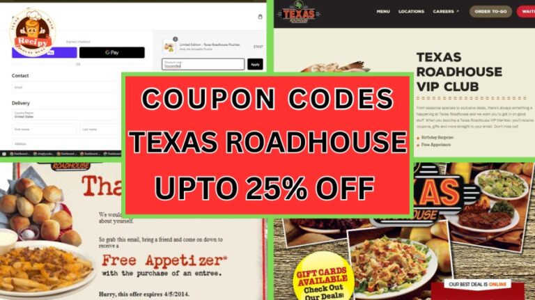 Texas Roadhouse online coupons 2025 with promo codes for discounts and free appetizers.