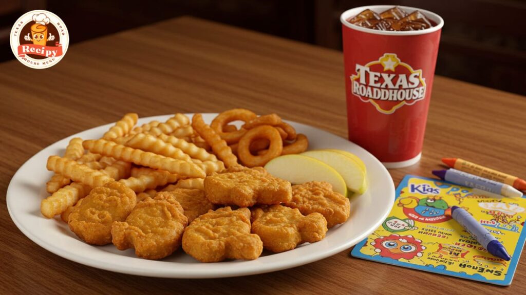 Family at Texas Roadhouse with kids enjoying free meals in a lively restaurant