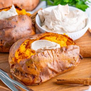 Baked Sweet Potatoes with Cinnamon Butter