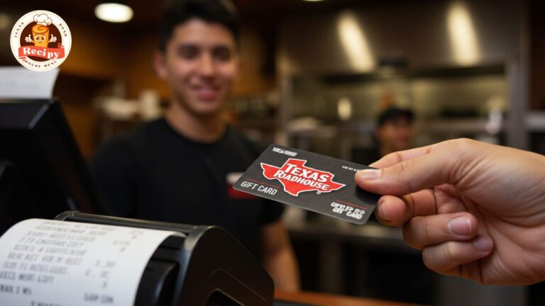 Texas Roadhouse gift card being checked for balance in 2025