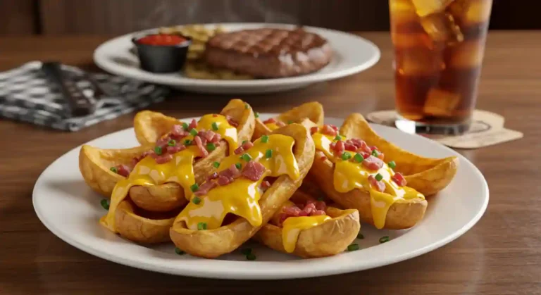 Texas Roadhouse Tater Skins with cheese and bacon