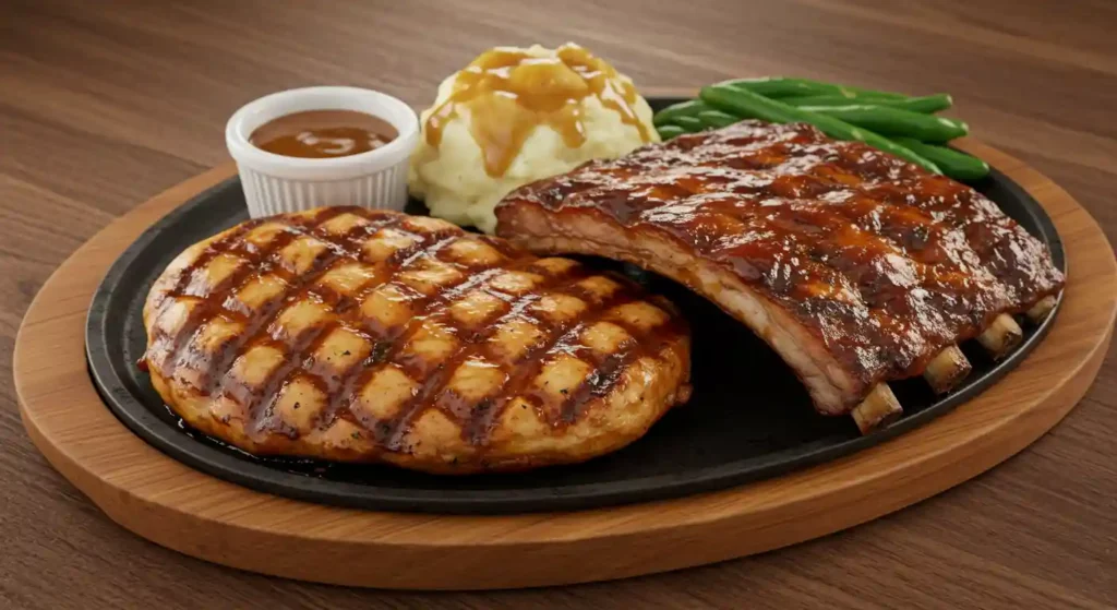 Grilled BBQ Chicken & Ribs