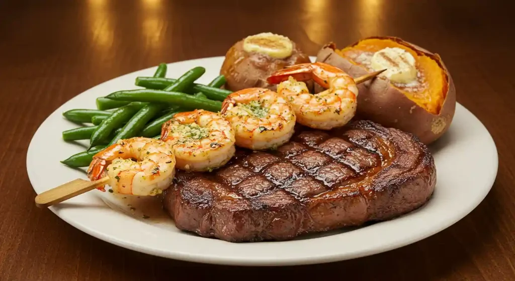 Ribeye 12oz & Grilled Shrimp